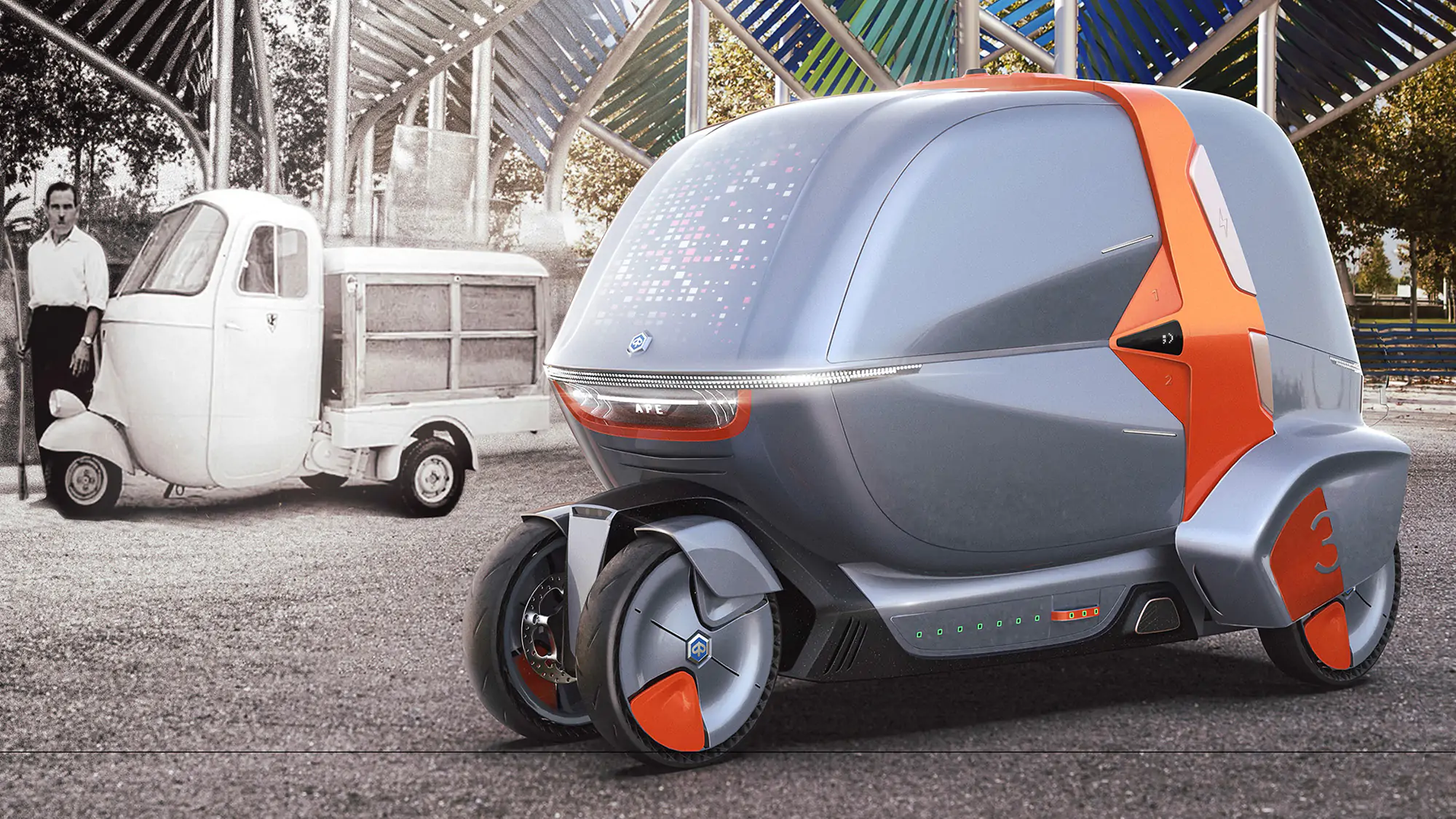 Un veicolo di mobilità urbana realizzato dagli studenti IAAD. come parte di un progetto
