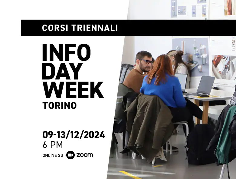 Partecipa alla prossima Info Day Week dei corsi triennali di IAAD. Torino di dicembre 2024